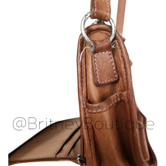 VINTAGE 90S Fossil | Leather Crossbody Bag - Picture 4 of 9